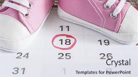  Presentation with birth announcement - Amazing PPT theme having birth announcement - selected due date backdrop and a white colored foreground