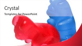  Presentation with jelly - PPT theme with birth control - loving jelly bears couple background and a white colored foreground