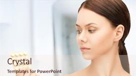  Presentation with sad woman - Cool new presentation theme with birth control - picture of sad young woman backdrop and a lemonade colored foreground