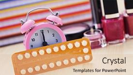  Presentation with alarm - Slide set enhanced with birth control pill with alarm background and a lemonade colored foreground