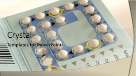  Presentation with control - Theme with birth control pills with 3 background and a light gray colored foreground