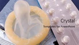  Presentation with contraception - Presentation design having birth control pills background and a light gray colored foreground