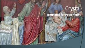  Presentation with john the baptist - Presentation having birth of john the baptist background and a gray colored foreground