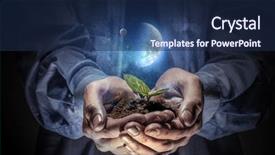  Presentation with new birth - PPT layouts enhanced with birth of new life mixed background and a navy blue colored foreground