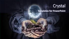  Presentation with new birth - Slide deck having birth of new life mixed background and a wine colored foreground