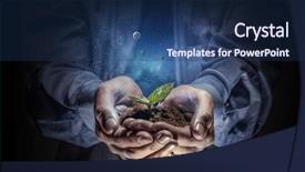  Presentation with new birth - Cool new presentation design with birth of new life mixed backdrop and a  colored foreground