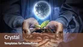  Presentation with new birth - Audience pleasing PPT theme consisting of birth of new life mixed backdrop and a tawny brown colored foreground