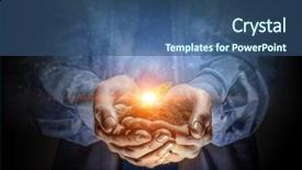  Presentation with new birth - PPT theme featuring birth of new life mixed background and a ocean colored foreground