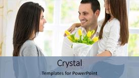  Presentation with father birthday - Presentation theme having moms birthday - happy family on mother's day background and a seafoam green colored foreground