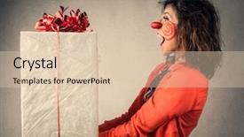  Presentation with gift - Beautiful PPT theme featuring birthday animation - unexpected gift backdrop and a lemonade colored foreground