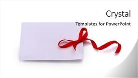  Presentation with gift card envelope - Presentation having christmas card background and a white colored foreground