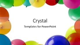  Presentation with frame border - Audience pleasing presentation consisting of birthday border - colored balloons forming a frame backdrop and a white colored foreground