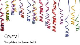  Presentation with confetti - Slides having birthday border - colorful confetti isolated on white background and a white colored foreground