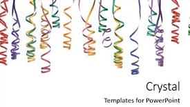  Presentation with streamer - Colorful presentation theme enhanced with birthday border - confetti or streamer isolated backdrop and a white colored foreground