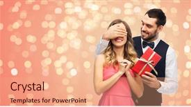  Presentation with living coral - Slides enhanced with birthday boyfriend - valentines day couple relationships background and a coral colored foreground