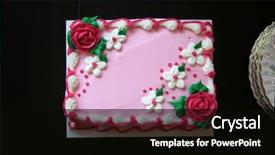  Presentation with ice cream cake - Presentation consisting of birthday cake pink ice cream background and a black colored foreground