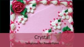  Presentation with ice cream cake - Presentation theme with birthday cake pink ice cream background and a red colored foreground