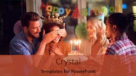  Presentation with birthday cake - Theme with birthday-cake-with-candles background and a red colored foreground