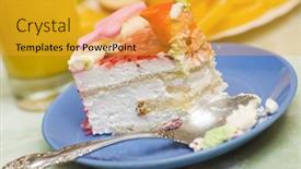  Presentation with birthday cake - PPT layouts enhanced with birthday-cake-with-cream background and a gold colored foreground