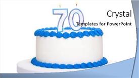  Presentation with birthday cake - Amazing slide deck having birthday cake backdrop and a white colored foreground