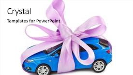  Presentation with car accident cartoon - Presentation with birthday cakr - car with bow as gift background and a  colored foreground
