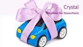  Presentation with car parts robots - Presentation theme having birthday cakr - car with bow as gift background and a pink colored foreground