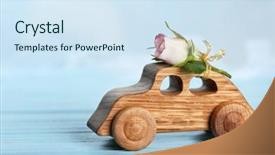  Presentation with rose wood - Cool new slides with birthday cakr - decorative wooden car with beautiful backdrop and a sky blue colored foreground