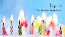  Presentation with birthday - Slides featuring birthday candles background and a arctic colored foreground