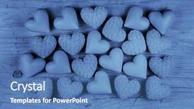  Presentation with human heart blue and red - PPT theme with birthday certificate - blue hearts on an old background and a teal colored foreground