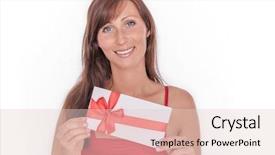  Presentation with rabies is present - PPT layouts with birthday certificate - isolated woman holding present background and a lemonade colored foreground