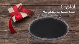  Presentation with christmas red - Slide deck enhanced with birthday certificate - old tin frame background and a tawny brown colored foreground