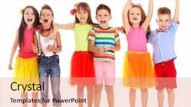  Presentation with happy birthday 70 - Beautiful PPT layouts featuring birthday concept happy little friends backdrop and a  colored foreground