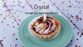  Presentation with cup cake - Amazing PPT layouts having birthday cup cake with candle backdrop and a  colored foreground