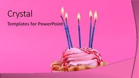  Presentation with birthday cake colorful candles - Amazing presentation having birthday cup cake with candles backdrop and a  colored foreground