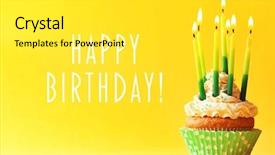  Presentation with birthday - Presentation consisting of birthday cupcake with candles background and a white colored foreground