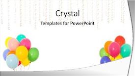  Presentation with balloons - Slides enhanced with birthday frame - very high resolution colorful balloons background and a cream colored foreground