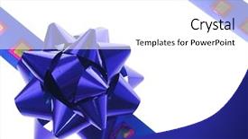  Presentation with healthcare dark blue ribbon - Slides having free red template - blue gift ribbon and bow background and a white colored foreground