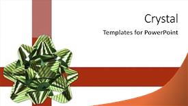  Presentation with white christmas - Audience pleasing PPT theme consisting of free red template - christmas gift wrapped package backdrop and a white colored foreground