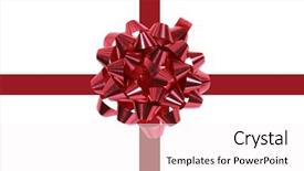  Presentation with white christmas - Slide deck having free red template - christmas holiday wrapped gift package background and a white colored foreground