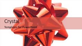  Presentation with red bow - Cool new presentation theme with red bow backdrop and a red colored foreground