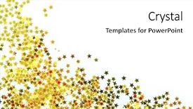  Presentation with confetti - Presentation theme consisting of birthday glitter - golden stars in the form background and a white colored foreground