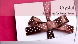  Presentation with birthday greetings - Audience pleasing theme consisting of birthday greetings - bow backdrop and a coral colored foreground