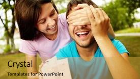  Presentation with giving - Colorful theme enhanced with birthday husband - lovely girl giving her boyfriend backdrop and a gold colored foreground