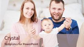  Presentation with mother baby - Audience pleasing presentation theme consisting of birthday husband - parenting family mother and father backdrop and a lemonade colored foreground