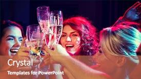 Presentation with farewell party time - Beautiful presentation featuring birthday sparkle - party holidays celebration nightlife backdrop and a coral colored foreground