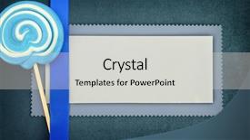  Presentation with banner blue - Presentation design with birthday name - blank banner with lollipop background and a light gray colored foreground