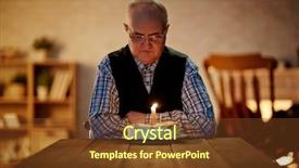  Presentation with birthday - Colorful presentation design enhanced with lonely - birthday of senior man backdrop and a tawny brown colored foreground