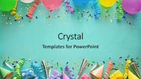  Presentation with birthday party - Amazing presentation having birthday party decoration with balloons backdrop and a arctic colored foreground