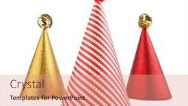  Presentation with kids birthday - Theme with birthday-party-hats-birth-day background and a coral colored foreground