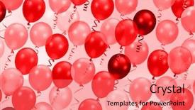  Presentation with pink birthday - Amazing slide deck having birthday party pink and red backdrop and a coral colored foreground